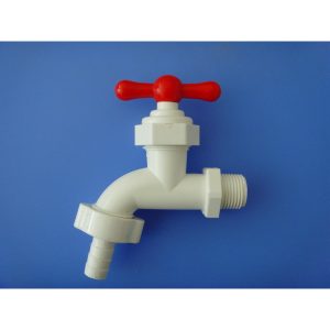 LLAVE CHORRO PVC C/ROSCA BLANCA