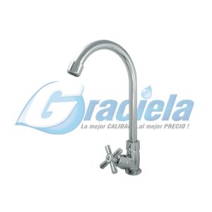 LLAVE SOLA FREGADERO GRACIELA ABS CROMO CRUZ