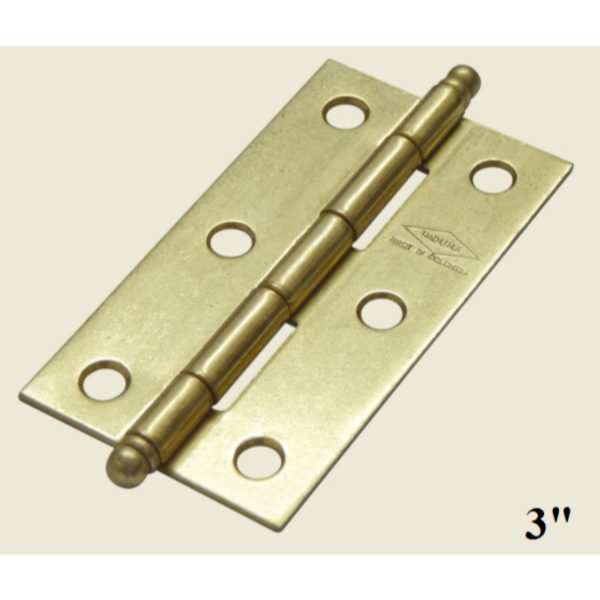 BISAGRA INDUMA DORADA P/MUEBLE C/TORNILLO 3"