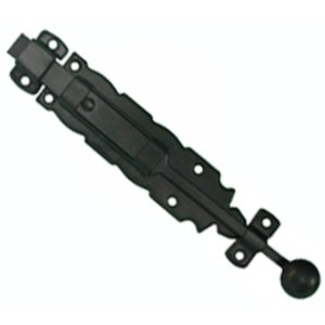PICAPORTE AMIG RUSTICO NEGRO 8"