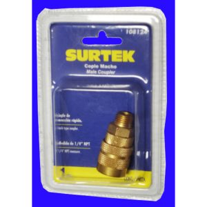 ACOPLE BRONCE MACHO SURTEK 1/4NPT