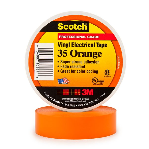 3M TAPE ELECTRICO SCOTCH 35 NARANJA