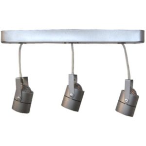 RIEL P/LAMPARA 3XMR16  PLATA