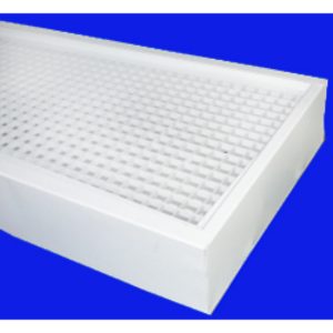 LAMPARA 2X96 FLUOR C/DIF CUADRI BLANCA