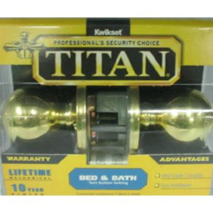 ZC/CERRADURA KWIKSET TITAN C/SEGURO CIRCA DOR