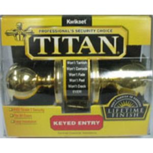ZC/CERRADURA KWIKSET TITAN C/LLAVE DORADO