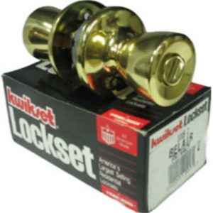ZC/CERRADURA KWIKSET BELAIR C/SEGURO DORADA L08198
