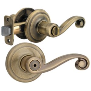 ZC/CERRADURA KWIKSET LIDO C/SEGURO BA MANIJA L5077