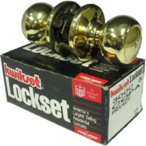 ZC/CERRADURA KWIKSET C/SEGURO COPA DORADA L084301