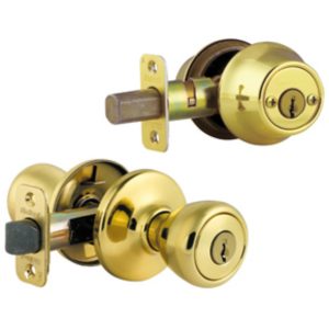 ZC/CERRADURA KWIKSET CONJUNTO DORADA L458294