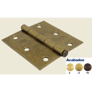 BISAGRA INDUMA PAVONADA C/TORN.C.14 4" X 4"
