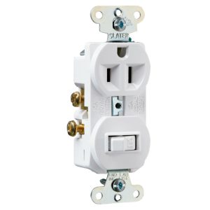 T/APAGADOR + TOMA 15A 125V P&S BLANCO