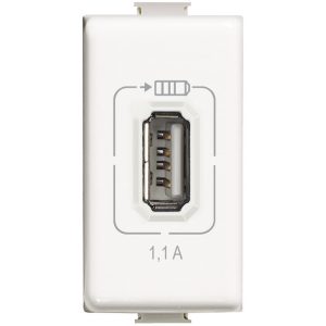 T/TOMA MATIX P/USB SENCILLO BLANCO 1MOD
