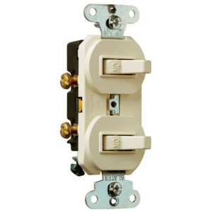TLG/APAGADOR DOBLE BLANCO 15AMP 125V