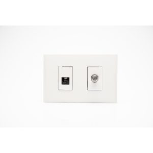 T/TOMA TV+DATOS RJ45 CAT 6 NOBILE BLANCO
