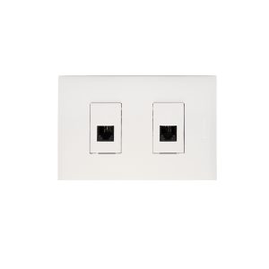 T/TOMA DOBLE RJ45 CAT 6 NOBILE BLANCO 8 HILOS