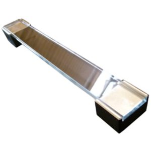 ZC/AGARRADERA MORE H-033 CROMO/VIDRIO 160MM