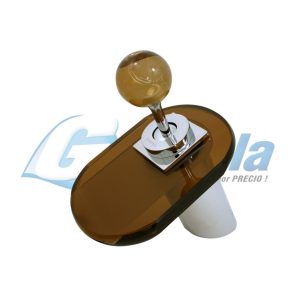 CACHERA GRACIELA LAVATORIO CROMO C/VIDRIO OSCURO