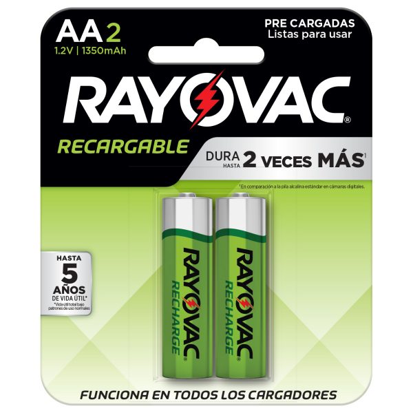 BATERIA RAYOVAC RECARGABLE AA-BL 2