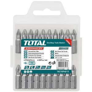JUEGO PUNTAS TOTAL PHILLIPS 20PC PH2X25MM