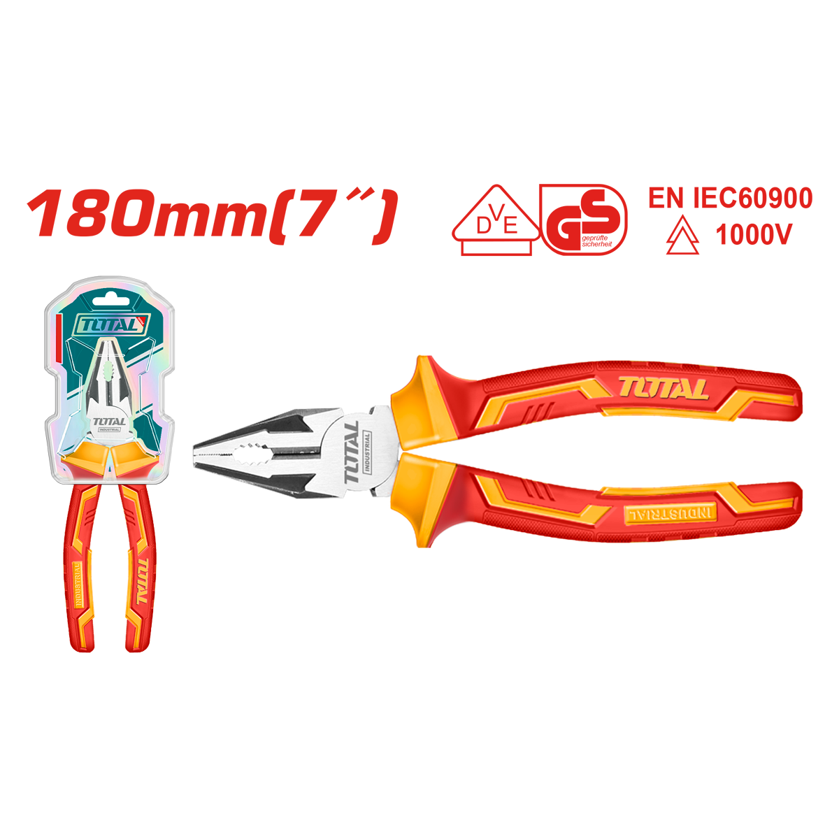 ALICATE ELECTRICISTA TOTAL 7" 1000V