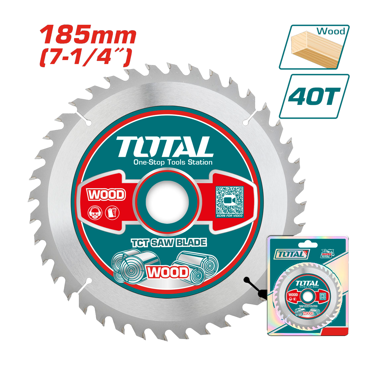 SIERRA CIRCULAR TOTAL CALZADA 7-1/4" X 40T