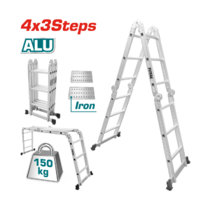 ESCALERA ALUMINIO TOTAL USO MÚLTIPLE 2 PLATAF.