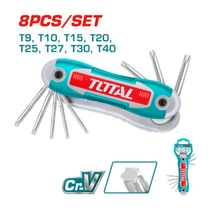 JUEGO LLAVES TORX TOTAL T/CUCHILLA 8 PCS