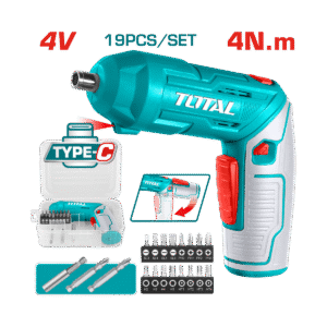 HE/DESATORNILLADOR BATERÍA TOTAL 4V 1/4" 12PC