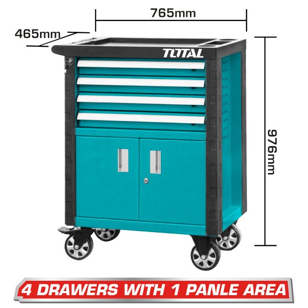 CARRO ORGANIZADOR TOTAL METAL 5 GAV 76X46X81
