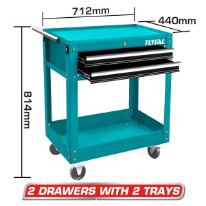 CARRO ORGANIZADOR TOTAL METAL 2 NIVEL 71X44X69-81
