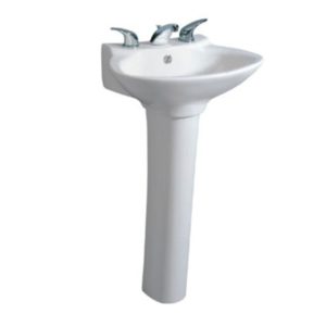 LOZA LAVATORIO CORONA AVANTI C/PEDESTAL BLANCO 100