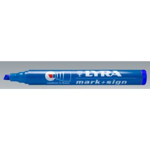 MARCADOR LYRA PERMANENTE AZUL P/GRUESA EMP.10 UND