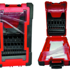 CAJA PORTA BROCAS PLASTICA 1/16-1/2 PARA 29 PCS