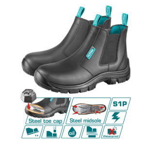 ZAPATO T/BOTA SEG TOTAL NEGRO S/CORDÓN 43