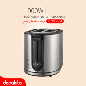 DECAKILA TOSTADORA DE 2 REBANADAS 900W