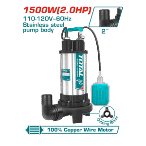 BOMBA SUMERGIBLE TOTAL AGUA SUCIA 2" 2HP 120V