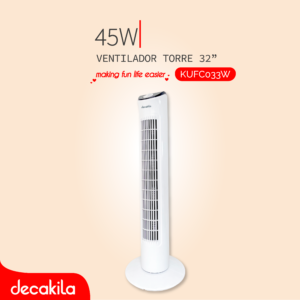 DECAKILA VENTILADOR TORRE 3 VELOCIDADES 45W