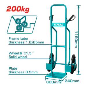 PERRA DE CARGA TOTAL 200KG P / SUBIR ESCALERA