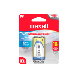 BATERIA MAXELL CUADRADA ALCALINA 9V  48UDS