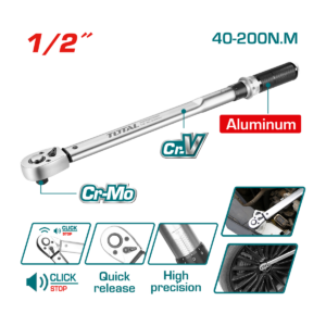 TORQUÍMETRO DE TRUENO TOTAL 1/2" 40-200NM