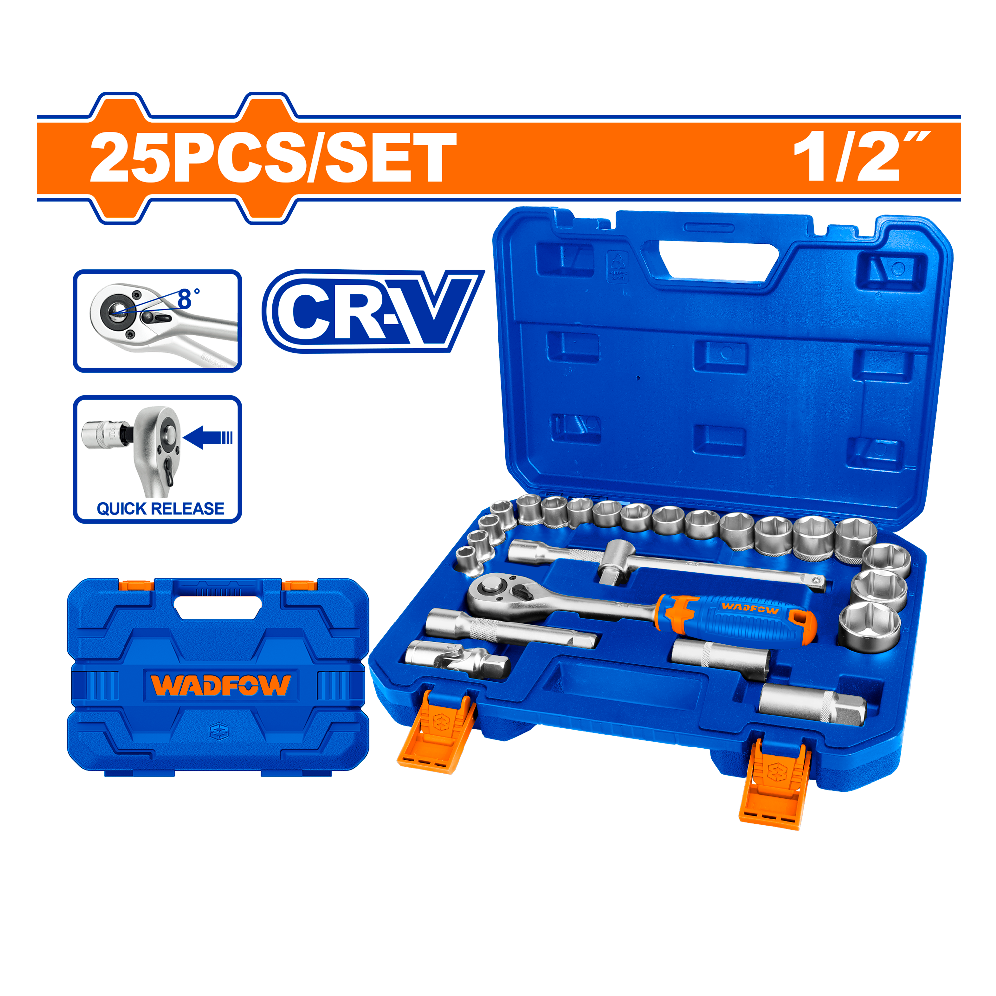 JUEGO CUBOS WADFOW 1/2" 25PCS