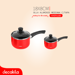 DECAKILA OLLA ALUMINIO MEDIANA CON TAPA 18X8CM