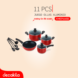 DECAKILA JUEGO OLLAS ALUMINIO 11PCS