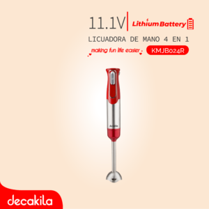DECAKILA LICUADORA DE MANO 4 EN 1 BATERÍA RECARGABLE