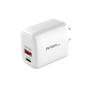 CARGADOR CARGA RÁPIDA 20W TIPO C + USB ARGOM