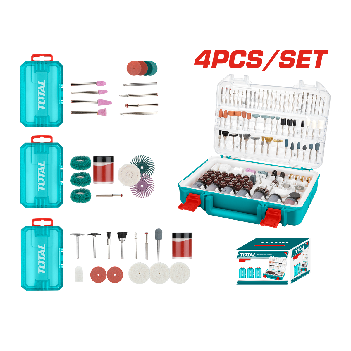 JUEGO ACCESORIOS MOTOTOOL TOTAL 460 PCS