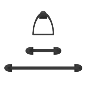 JUEGO ACCESORIOS BAÐO PP KARCI NEGRO