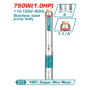 BOMBA SUMERGIBLE TOTAL 1HP-1 1/4"X 4" 120V