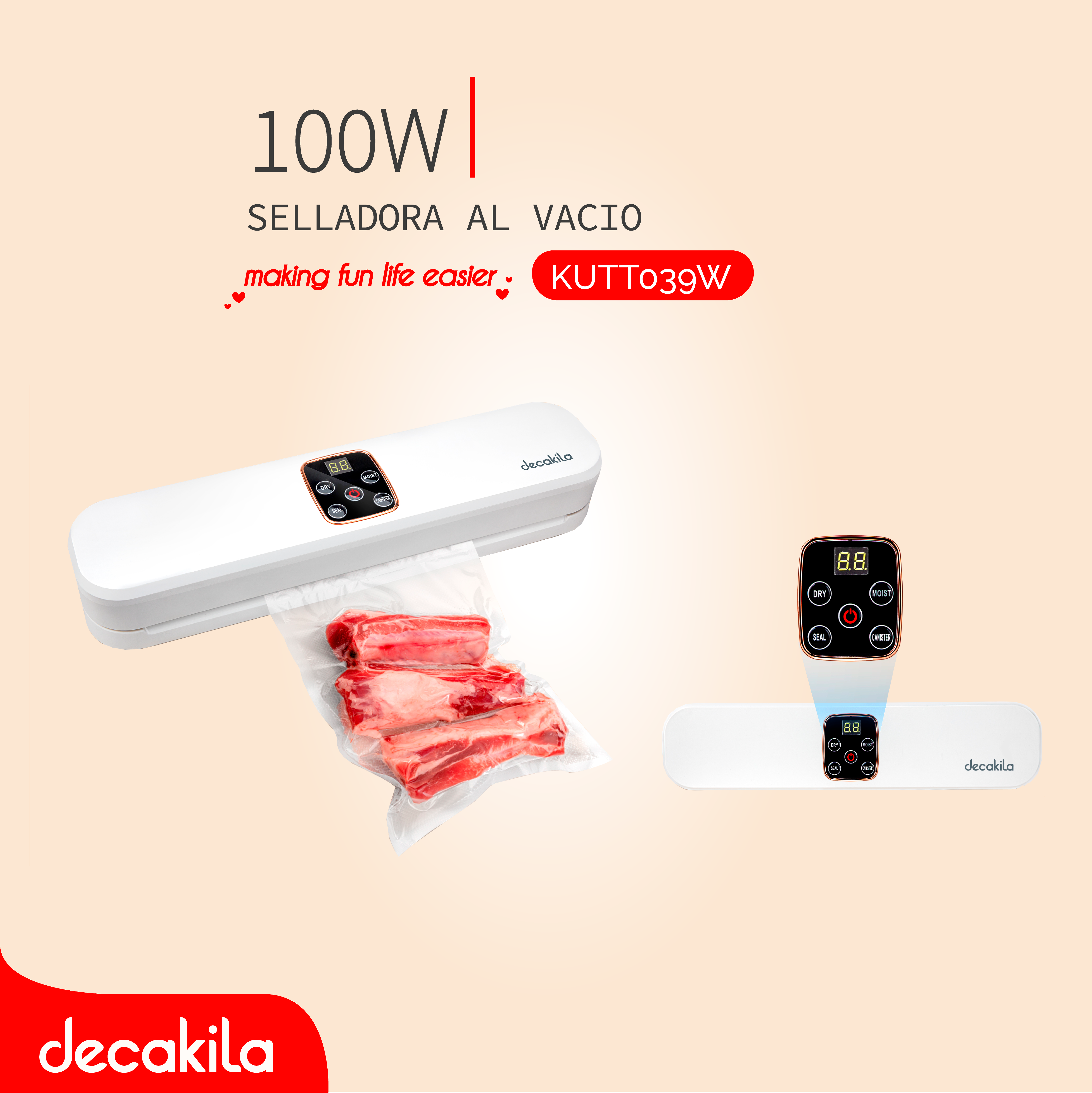 DECAKILA SELLADORA AL VACIO 100W